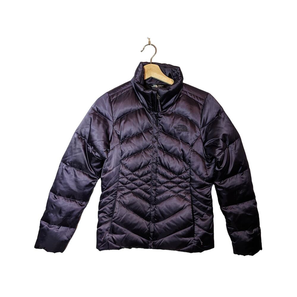 The North Face Purple Aconcagua Quilted Satin Puffer Jacket